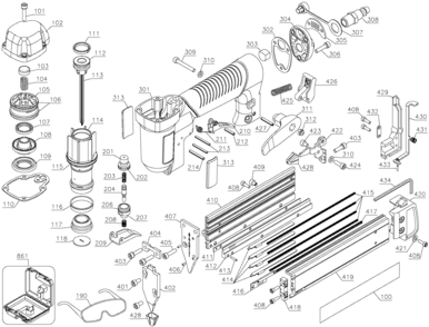 Part Location Diagram of 5140091-21 DeWALT O RING